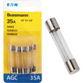 2 PK, Bussmann BP/AGC-35-RP-Bussmann 36-Amp 32-Volt AGC Glass Tube Automotive Fuse (5-Pack)