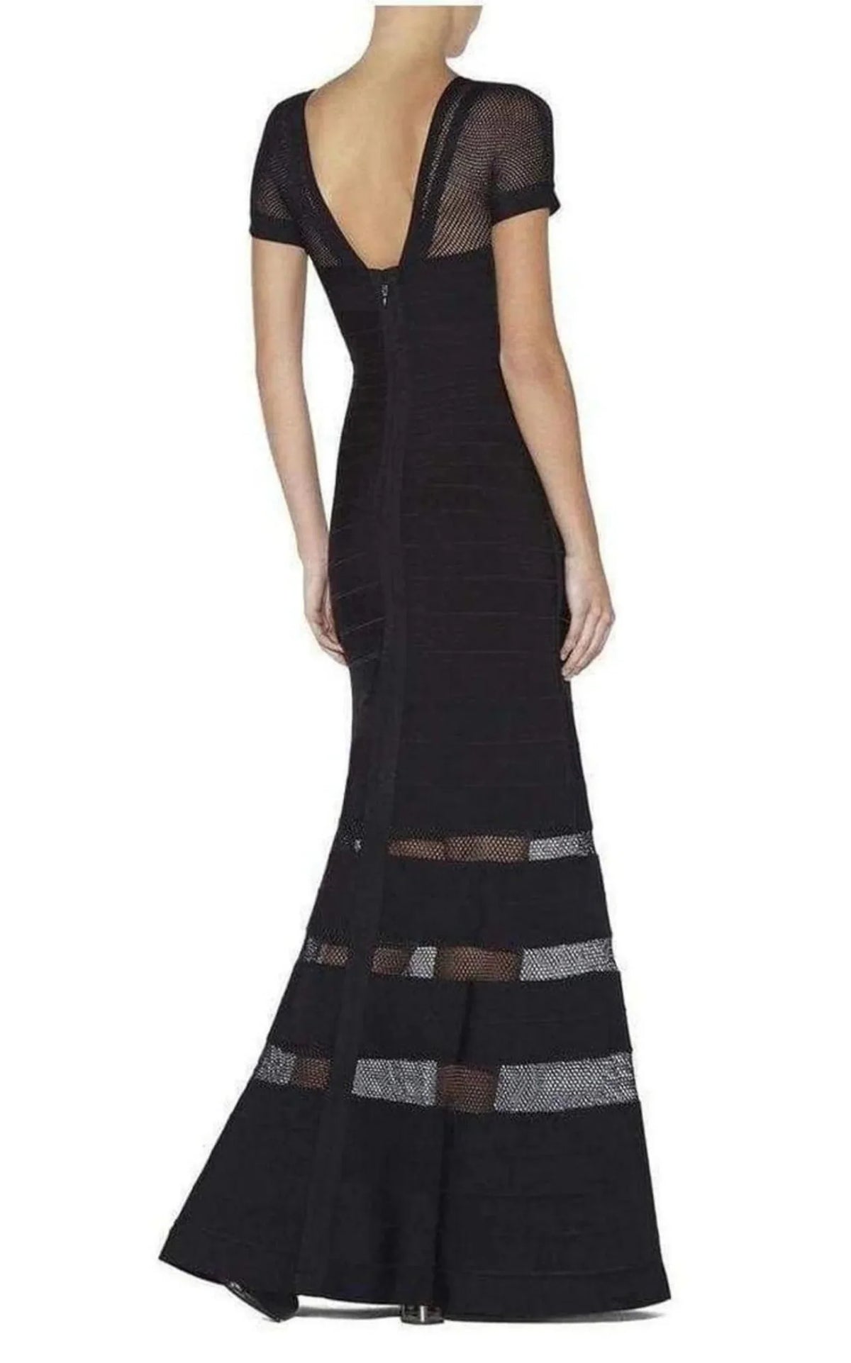 Gweneth Multi Stitch Crochet Detail Gown