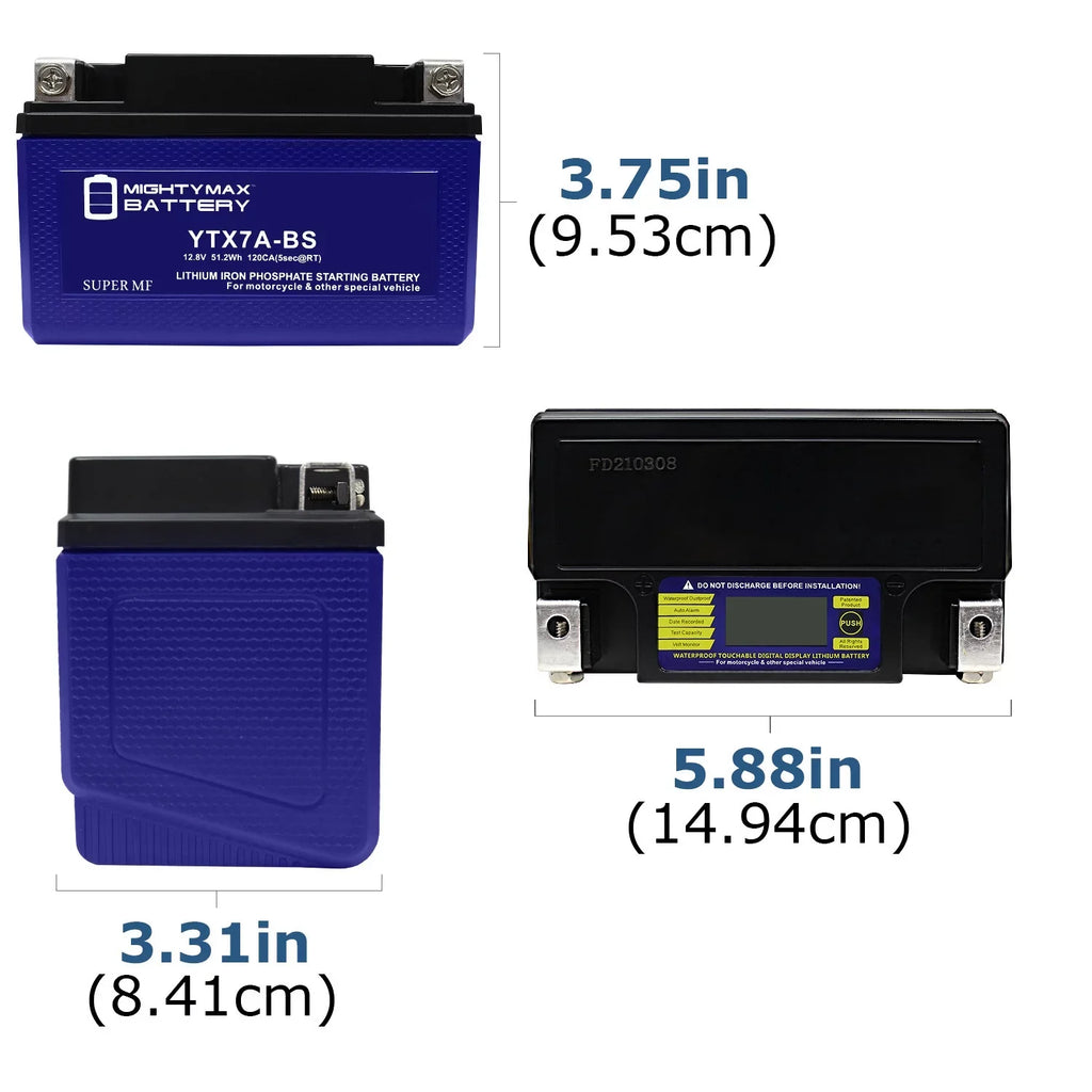 YTX7A-BS Lithium Replacement Battery suitable with Peugeot Scooter 50 Tweet Evo 2014 - 2 Pack