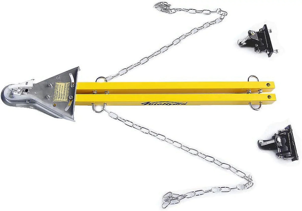 HPDAVV Yellow Adjustable Tow Towing Bar / Adjustable Tow Bar Kit Bumper Mount 5000lb w/Chains RV Car Truck matching with Jeep System