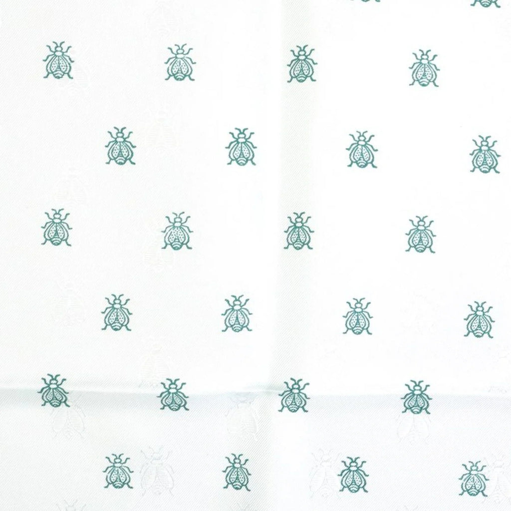 Pre-Owned HERMES Scarf Silk Light Blue/Green Unisex (Good)
