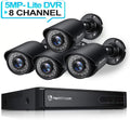 HeimVision HM245 8CH 1080P Security Camera System, 5MP-Lite HD-TVI DVR 4Pcs 1920TVL Outdoor/Indoor Weatherproof CCTV Surveillance Camera with Night Vision, No Hard Drive