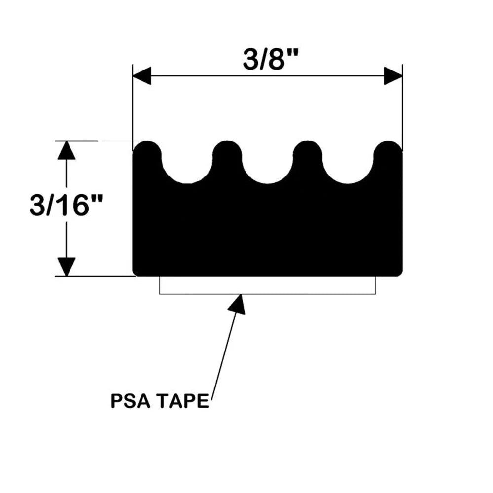 TACO Marine V30-0113B10-1 atmospheric conditions Seal Tape - 3/16" x 3/8" x 10', Black