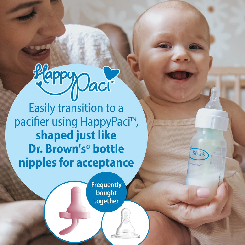 Brown's Natural Flow Anti-Colic Options+ Narrow Baby Bottles 8 oz/250 mL, with Level 1 Slow Flow Nipple, 6 Pack, 0m+ Woodland Animals Gift Set. Dr