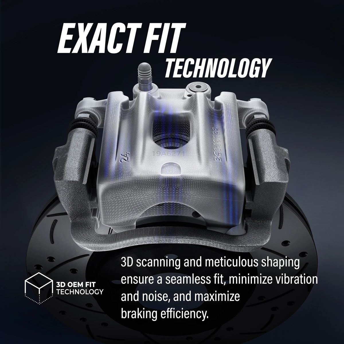 Transit Auto Front Rear Disc Brake Caliper Coated Rotors And Semi-Metallic Pads Kit (10Pc) For 2010-2017  Expedition Lincoln Navigator KCG-100916P