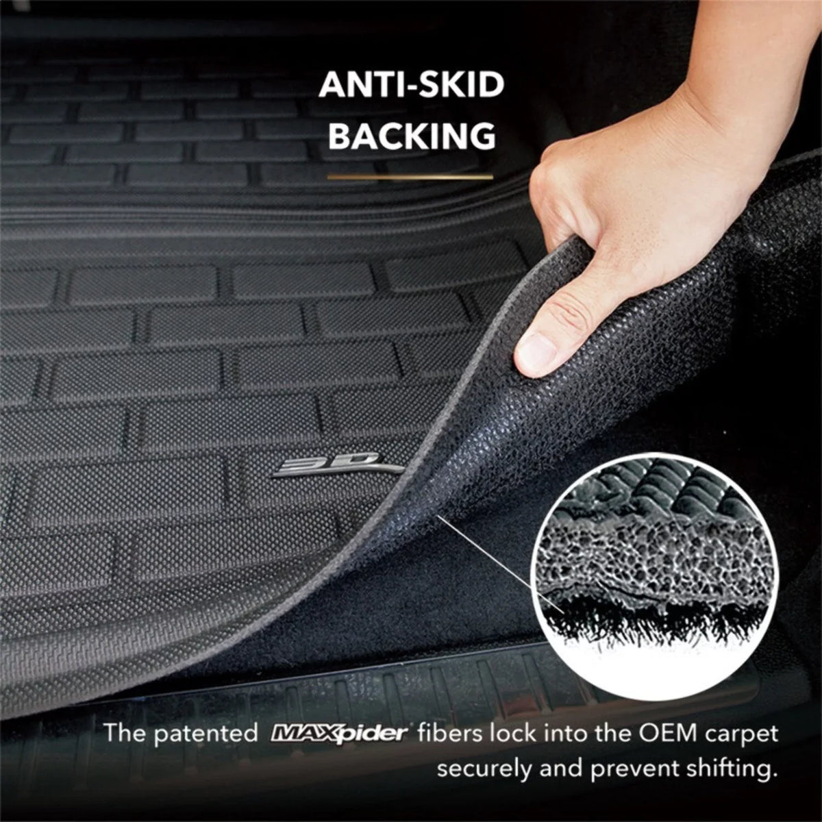 3D MAXpider KAGU Cargo Liner (BLACK) suitable with JEEP RENEGADE 2015-2023 - Cargo Liner