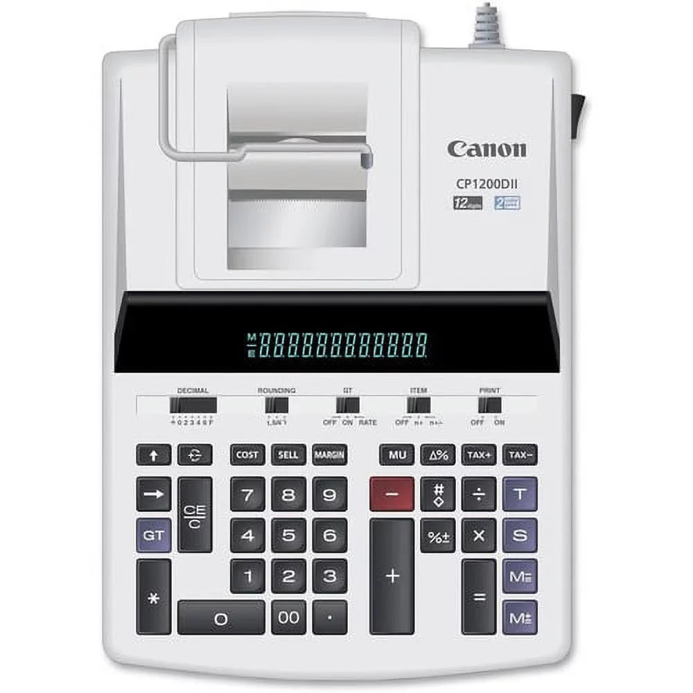 CP1200DII 12-Digit Commercial Desktop Printing Calculator, BK/RD Print, 4.3L/Sec