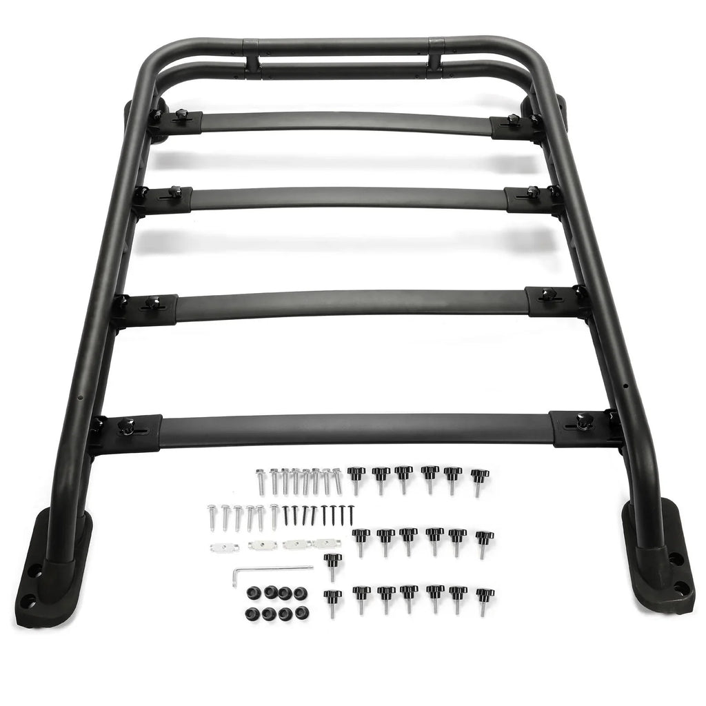 Roof Rack Basket appropriate with 2010-2023  4Runner Rooftop Luggage Cargo Carrier Extra Bar Black Powder Coated Aluminum