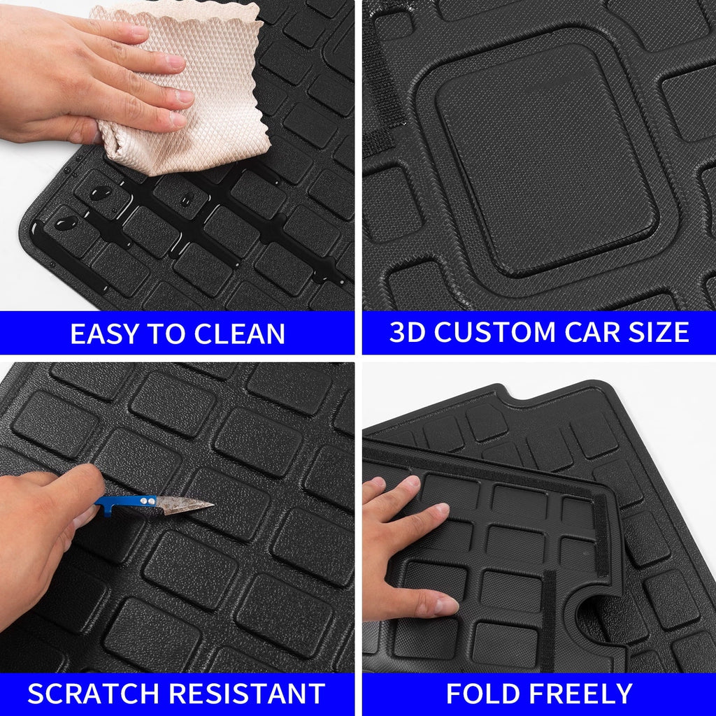 Fit 2010-2023  4Runner Trunk Mat Cargo Mat Cargo Liner Back Seat wrap Protector 2022  4 Runner Accessories (Trunk Mat + Backrest Mats,Fit Without Sliding Tray)