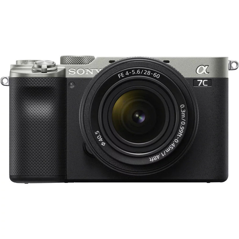 a7C Mirrorless Camera (Silver) with 28-60mm Lens+24mm f/2.8 G Lens +3 PC Filter +64GB