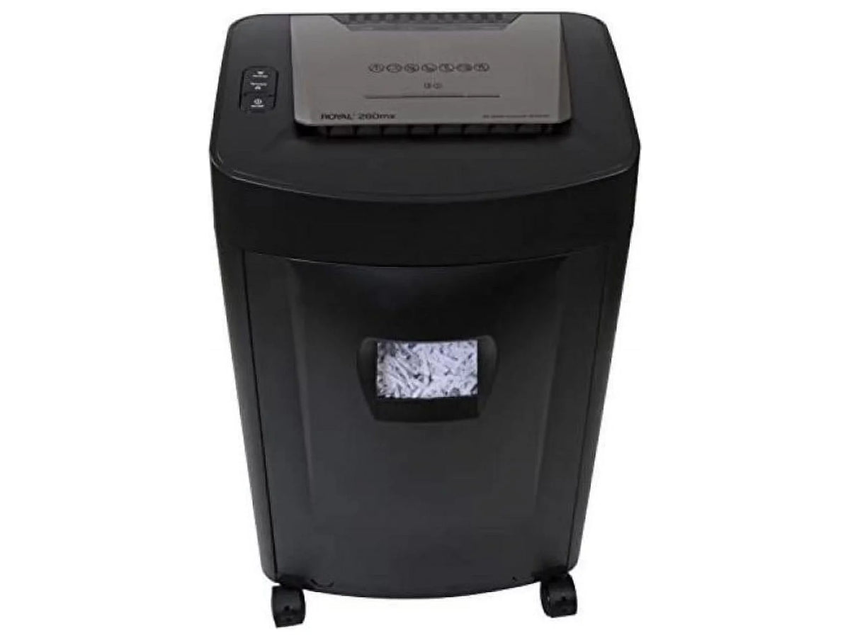 Royal 260MX Paper Shredder - Non-continuous Shredder - Cross Cut - 20 Per Pass - for shredding Paper, CD, DVD, Credit Card, Staples - 8.75" Throat - 1 Hour Run Time - 40 Minute Cool Down Time - 8