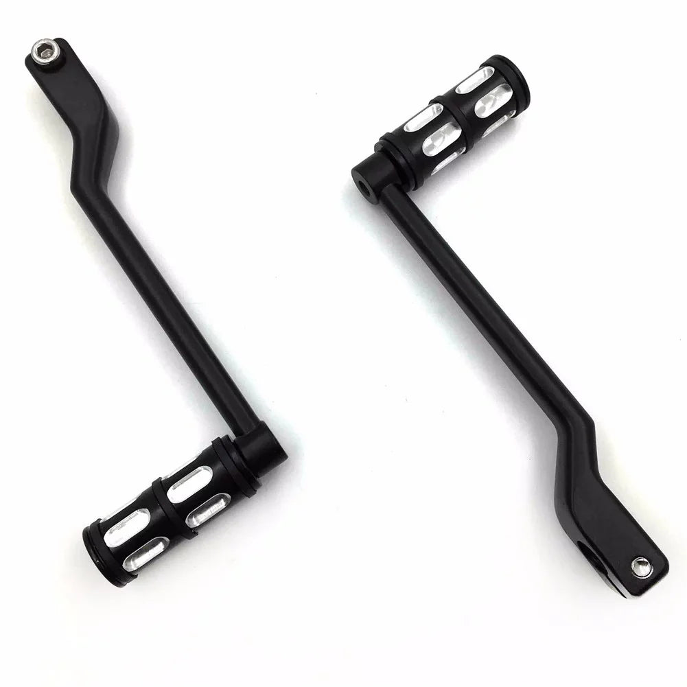 HTT- Style 011- Motorcycle Black Aluminum Heel Toe Shift Levers/Gear Shift Pedal Levers w/ Shifter Pegs For Harley Davidson Trike 2008 and later