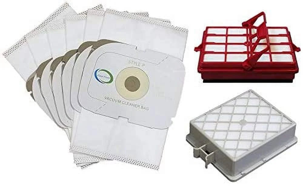 6 Cloth Bags, 1 Long Life HEPA After Filter, and 1 HEPA & Carbon Pre-Filter.. suitable with Aerus Lux Guardian Platinum Canister Vacuum Cleaner. Casa Fresh Style P HEPA Vacuum Bag and Filter Bundle