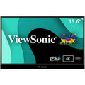 ViewSonic VX1655-4K 15.6 Inch 4K UHD Portable LED IPS Monitor with 2 Way Powered 60W USB C, Mini HDMI, Dual Speakers, and Built in Stand with Tripod mount