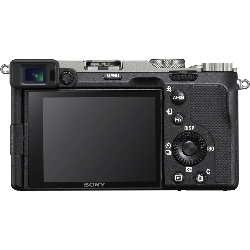 Alpha a7C Mirrorless Digital Camera with 28-60mm Lens (Silver) + 128GB Extreme SDXC, 2x Replacement Batteries, Lightweight 57” Tripod & Much More (26pc Bundle)