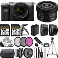 a7C Mirrorless Camera (Silver) with 28-60mm Lens+24mm f/2.8 G Lens +3 PC Filter +64GB