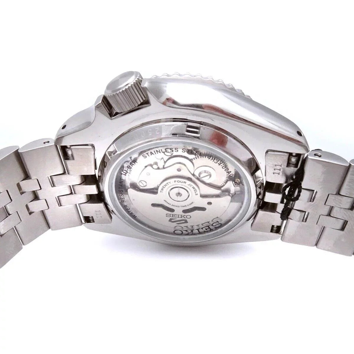 Seiko 5 Watch GMT Black and Blue Bezel