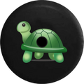 2018 2019 Wrangler JL Backup Camera Cute Little Green Turtle Text Emoji Spare Tire wrap for Jeep RV 33 Inch