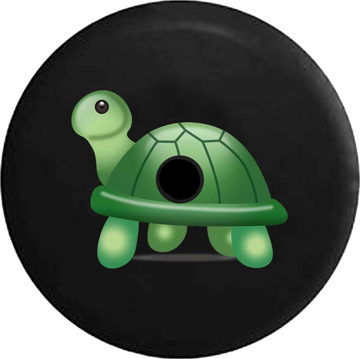 2018 2019 Wrangler JL Backup Camera Cute Little Green Turtle Text Emoji Spare Tire wrap for Jeep RV 33 Inch