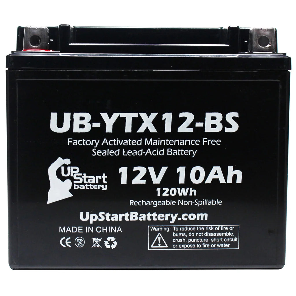 5-Pack UpStart Battery Replacement for 2001 Suzuki GSX-R1000 1000 CC Factory Activated, Maintenance Free, Motorcycle Battery - 12V, 10Ah, UB-YTX12-BS