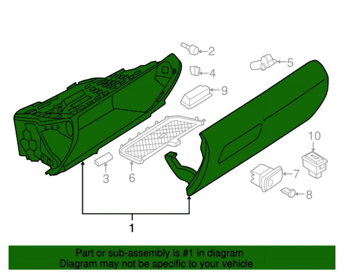 New Genuine  Glove Box (2012-2019) OE 51169239346