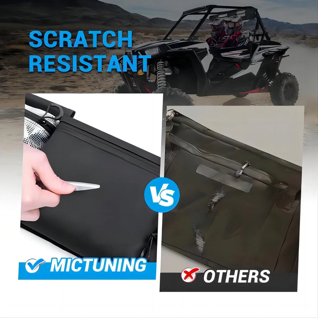 MICTUNING UTV Roll Cage Organizer, Cargo Rear Storage Bag Gear Tool Bag with Multiple Pockets appropriate