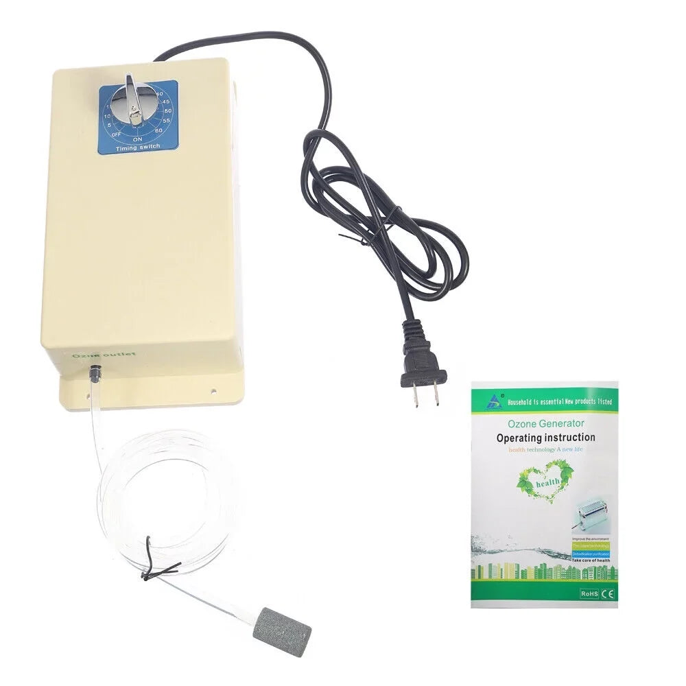 2000mg/h Ozone Generator Machine Air moisture Sterilizer Purifier + Time Swithch