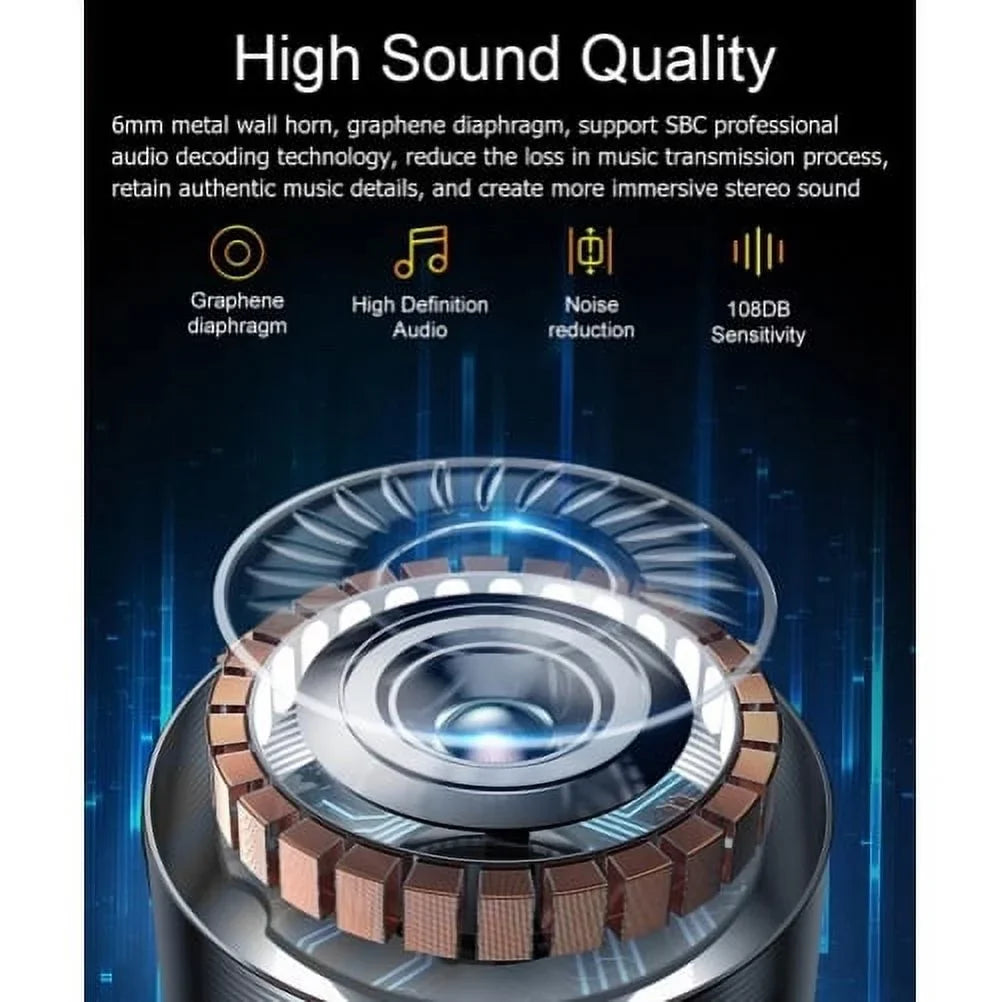 TWS Wireless Earphones for  Galaxy Tab A9/A8 10.5" (2021)/A7 10.4" (2020) - Earbuds Headphones True Wireless Stereo Hands-free Mic Hi-Fi Sound for Galaxy Tab A9/A8 10.5" (2021)/A7 10.4" (2020)