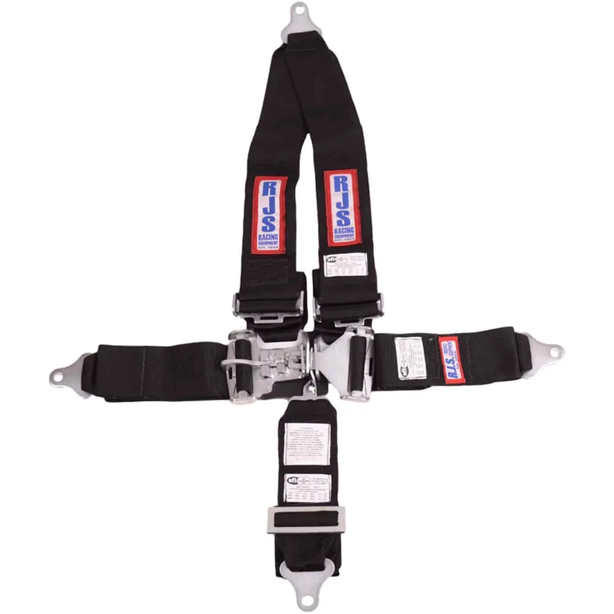RJS Racing Equipment 1126201 5-Point Latch and Link Racing Harness Black