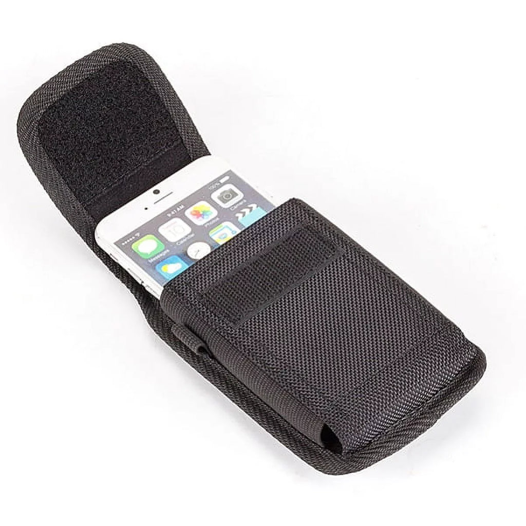 Rugged Canvas Case Vertical Belt Holster w Black 6ft Long Type-C USB Cable w Turbo Charging Sync Wire Fast Charger Y1Y for  Liquid Jade Primo - Alcatel 7, Idol 4S -  ROG Phone