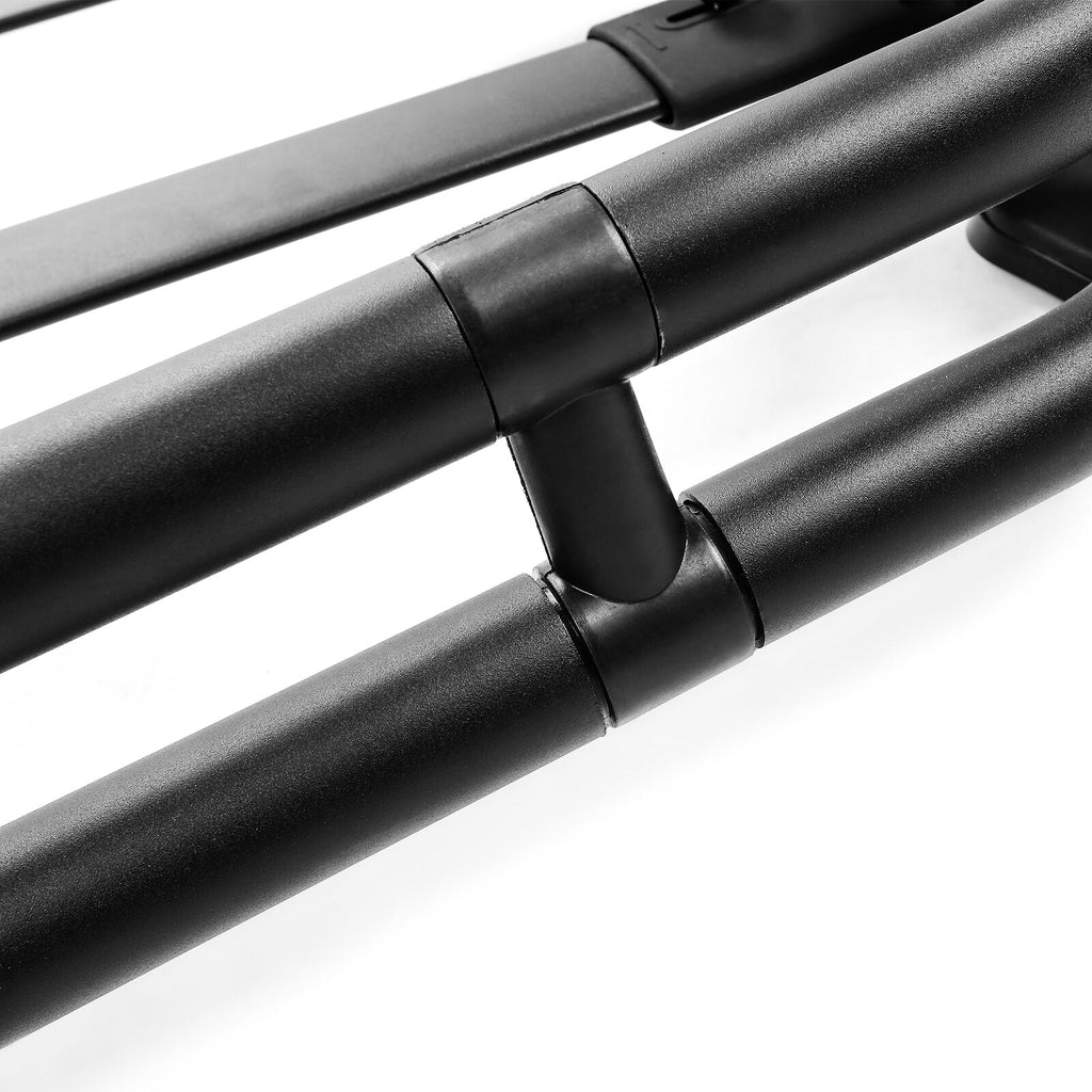Roof Rack Basket appropriate with 2010-2023  4Runner Rooftop Luggage Cargo Carrier Extra Bar Black Powder Coated Aluminum