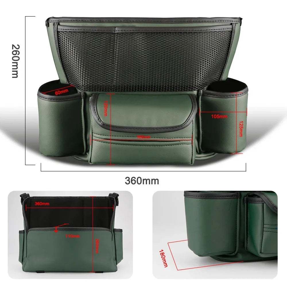 Dazzduo Storage bag,Seat Leather Barrier Car Center Console Seat Leather Car Center Console Seat Leather Car Center Console