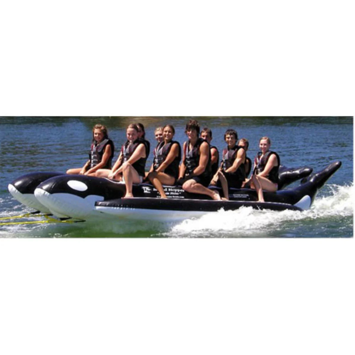 Island Hopper PVC-10-WR Whale Ride 18' Inflatable 10 Person Banana liquid Sled