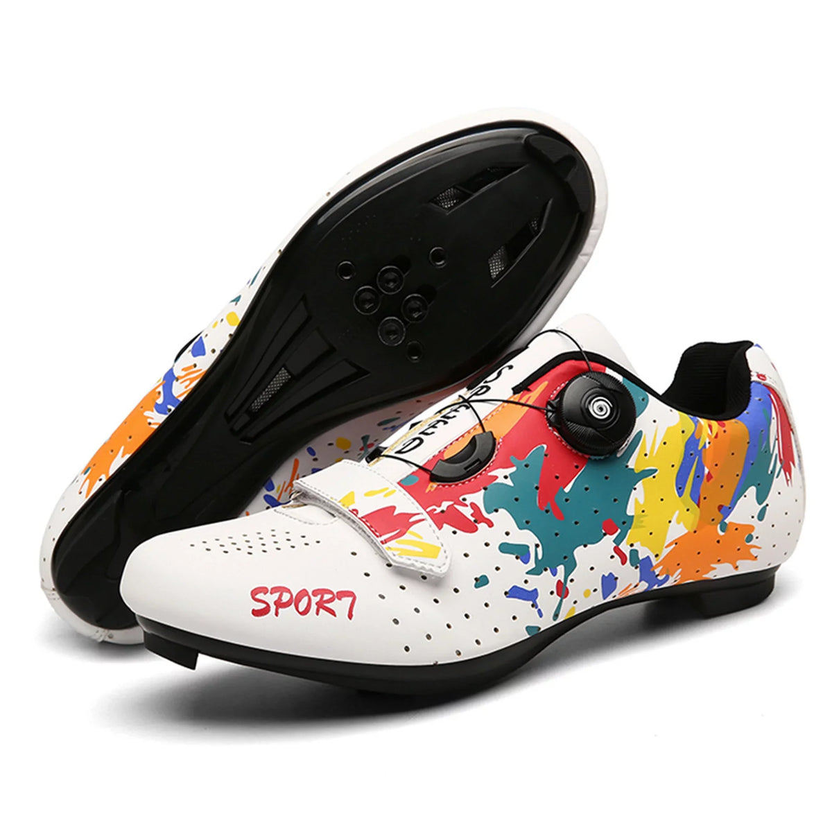 BETOOSEN Mens womens road cycling shoes MTB bike shoe Indoor riding cycling Exercise Shoes with quick lace suitable with SPD Dual Cleat
