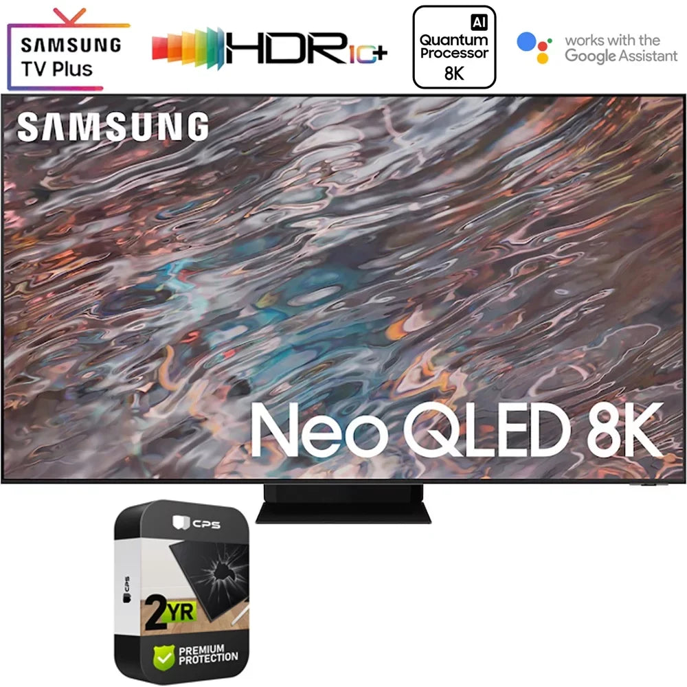 Restored  QN85QN800A 85 Inch Neo QLED 8K Smart TV (2021) Bundle with 2 Year Premium Extended Protection Plan (Refurbished)