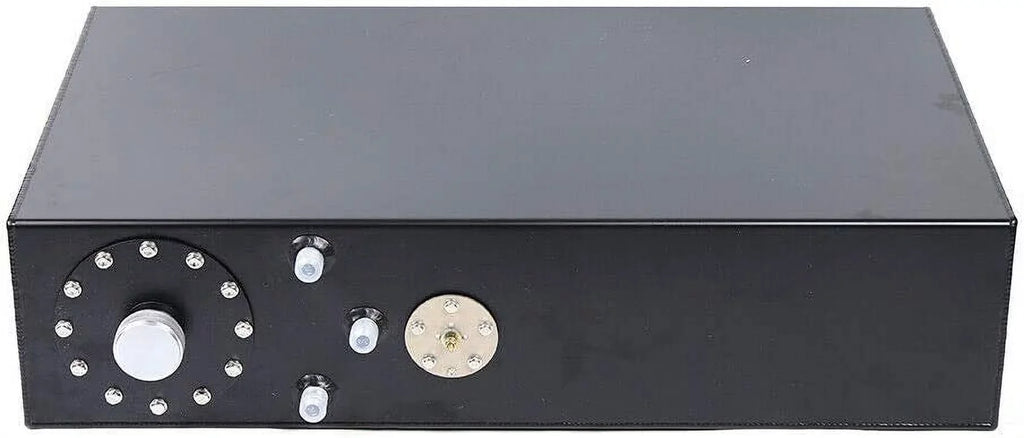 SHZICMY 17 Gallon Automotive Replacement Fuel Tank, Universal 64L Aluminum vessel Gas Tank Fit for Street Rods/Street/Boats Full Aluminum Fuel Tank with Level Gauge Sender marine fuel tank Black