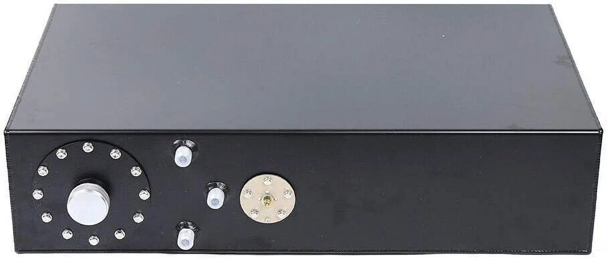 SHZICMY 17 Gallon Automotive Replacement Fuel Tank, Universal 64L Aluminum vessel Gas Tank Fit for Street Rods/Street/Boats Full Aluminum Fuel Tank with Level Gauge Sender marine fuel tank Black