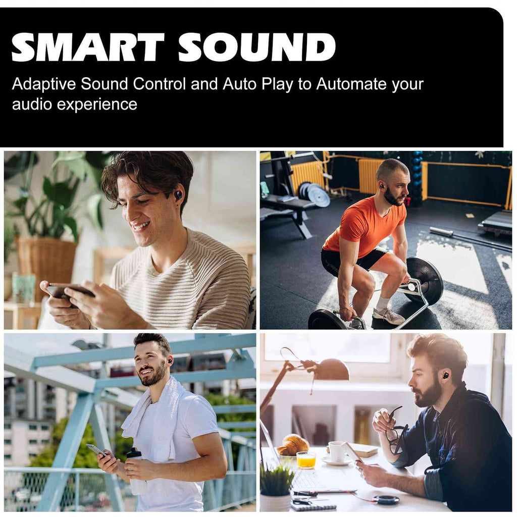 UrbanX True Wireless Bluetooth Earbuds + Charging Case, Black, Dual Connect, IPX5 liquid Resistance, Bluetooth 5.2 Connection, Balanced, Bass Boost suitable with  Tab3 8 Plus