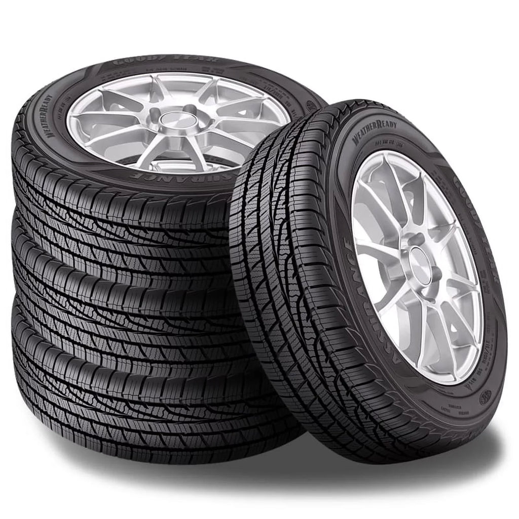 Set of 4 Goodyear Assurance WeatherReady 255/50R19 107H XL All Season Tire 60K Mi 700AA 767905537 / 255/50/19 / 2555019 Fits: 2020-23 Mercedes-Benz GLE350 4Matic, 2010-13 Acura MDX Base