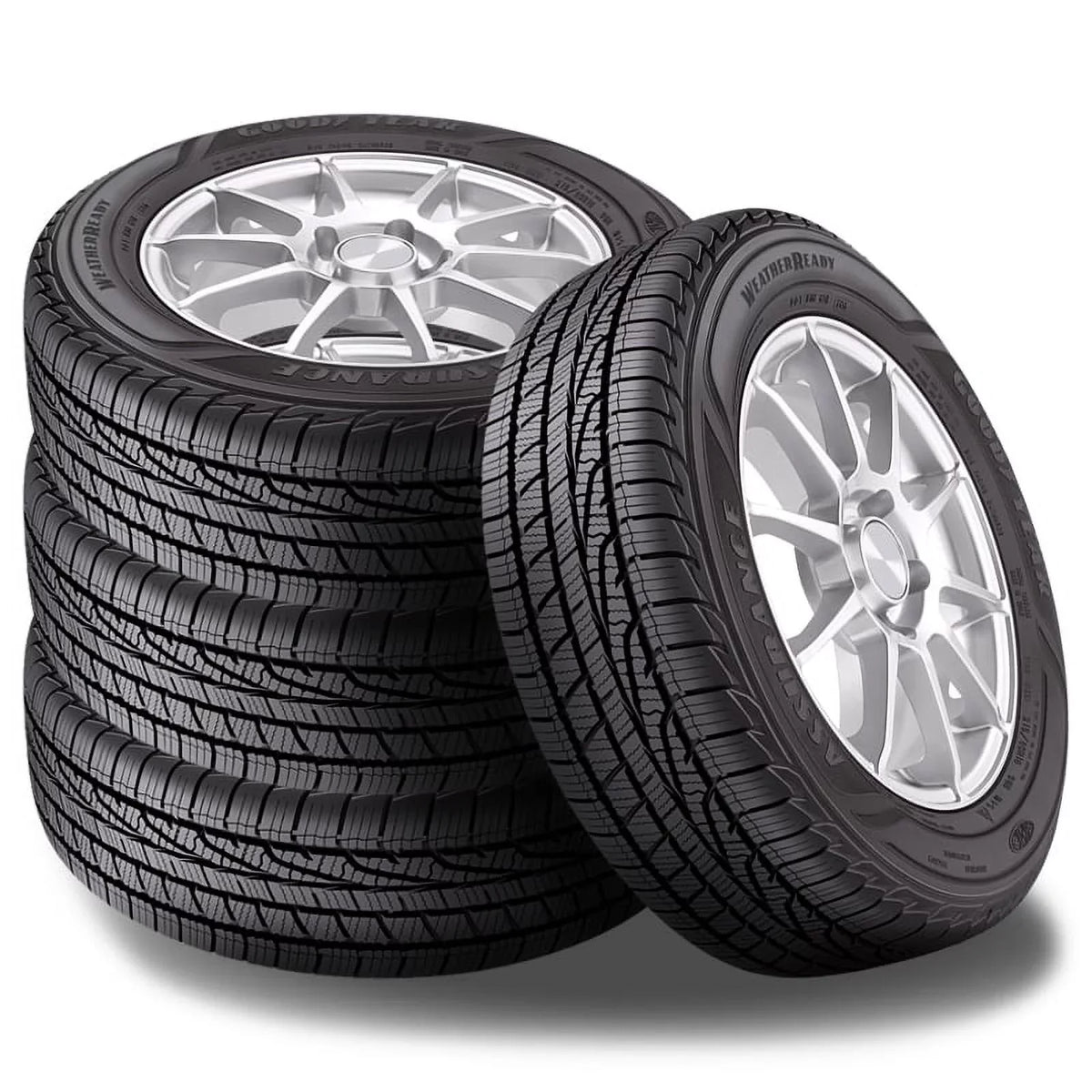 Set of 4 Goodyear Assurance WeatherReady 255/50R19 107H XL All Season Tire 60K Mi 700AA 767905537 / 255/50/19 / 2555019 Fits: 2020-23 Mercedes-Benz GLE350 4Matic, 2010-13 Acura MDX Base