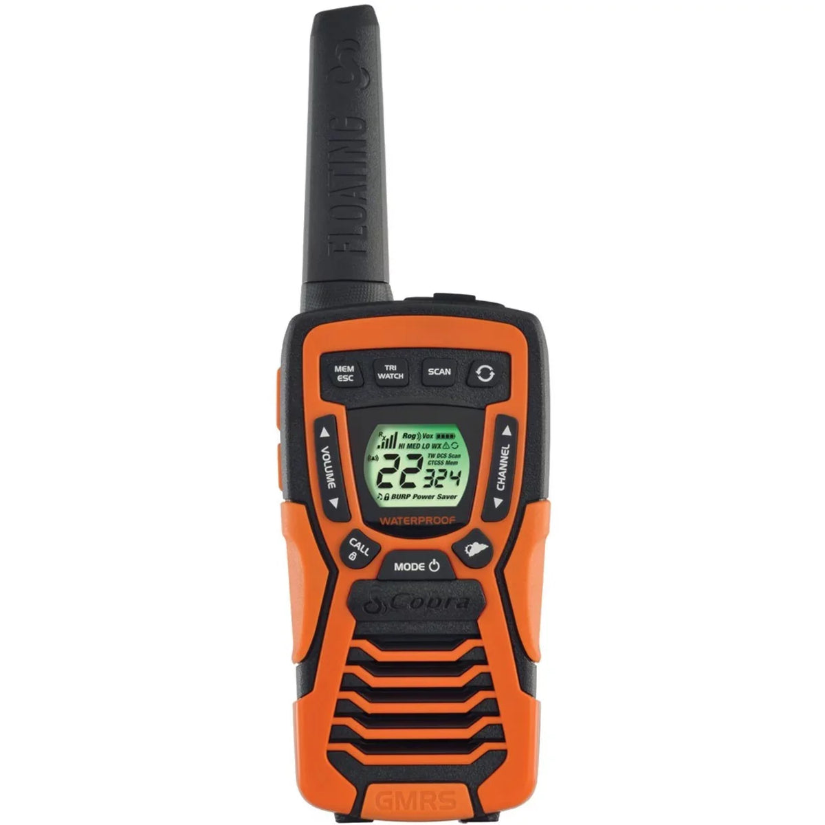 COBRA ACXT1035R FLT Floating Walkie Talkies- Waterproof, Rechargeable, Long Range up to 37-Mile Two Way Radio with NOAA atmospheric conditions Alert & VOX ( 2 Pack )