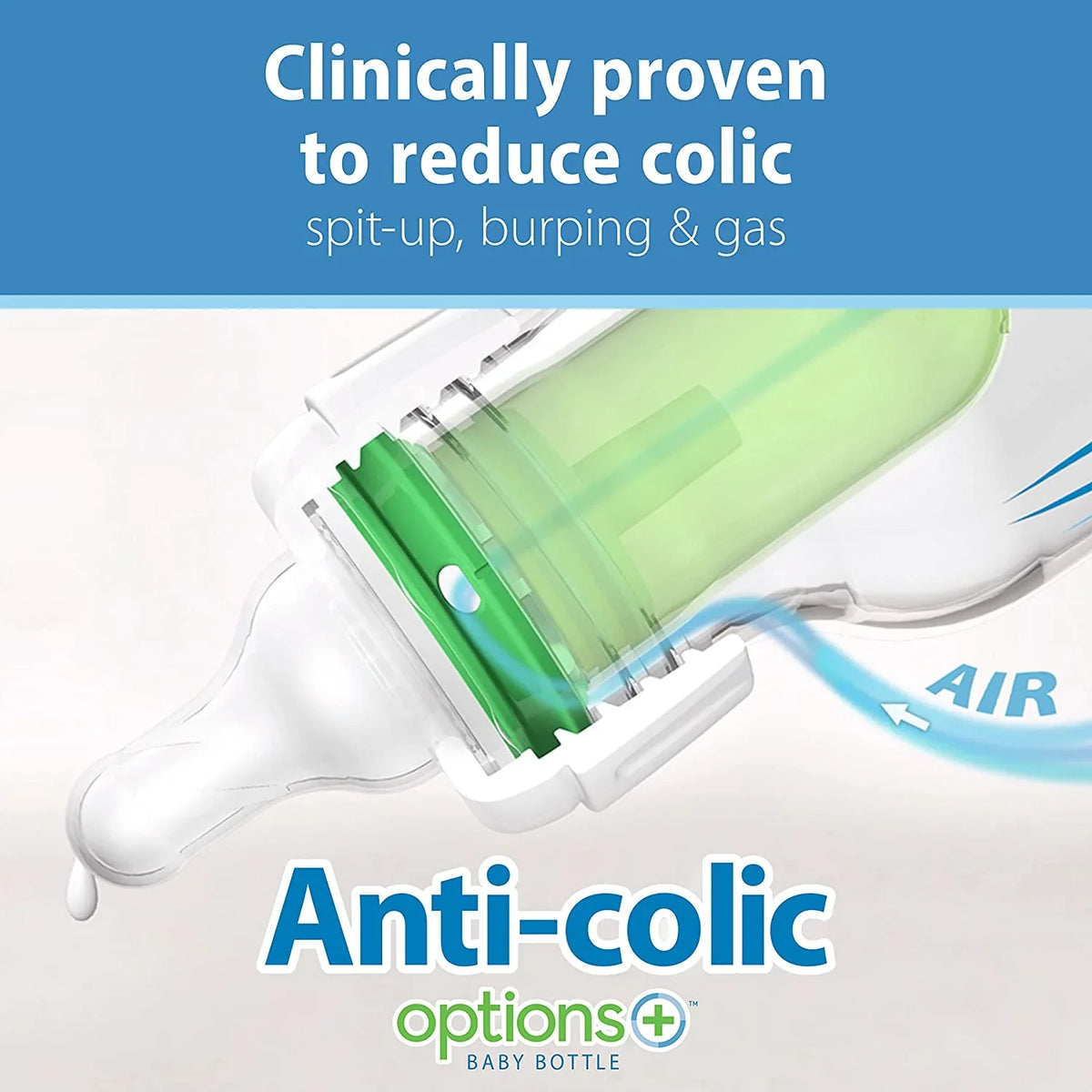 Brown's Natural Flow Anti-Colic Options+ Narrow Baby Bottles 8 oz/250 mL, with Level 1 Slow Flow Nipple, 6 Pack, 0m+ Woodland Animals Gift Set. Dr