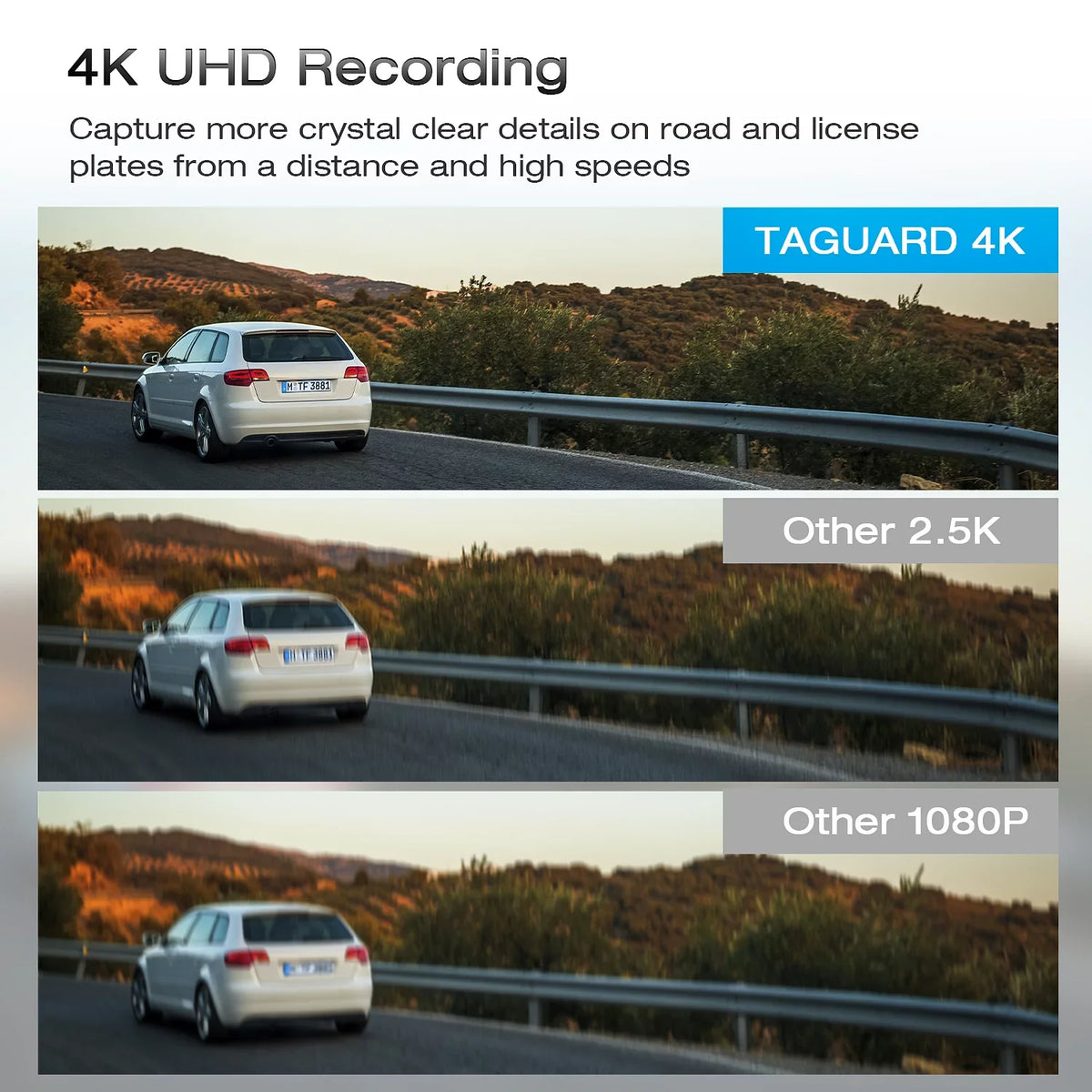 TOGUARD 4K Mirror Dash Cam, 12" Touch Screen  Sensor Dual Dash Cam, Rear View Mirror Camera, with GPS, Parking Assist, Super Night Vision