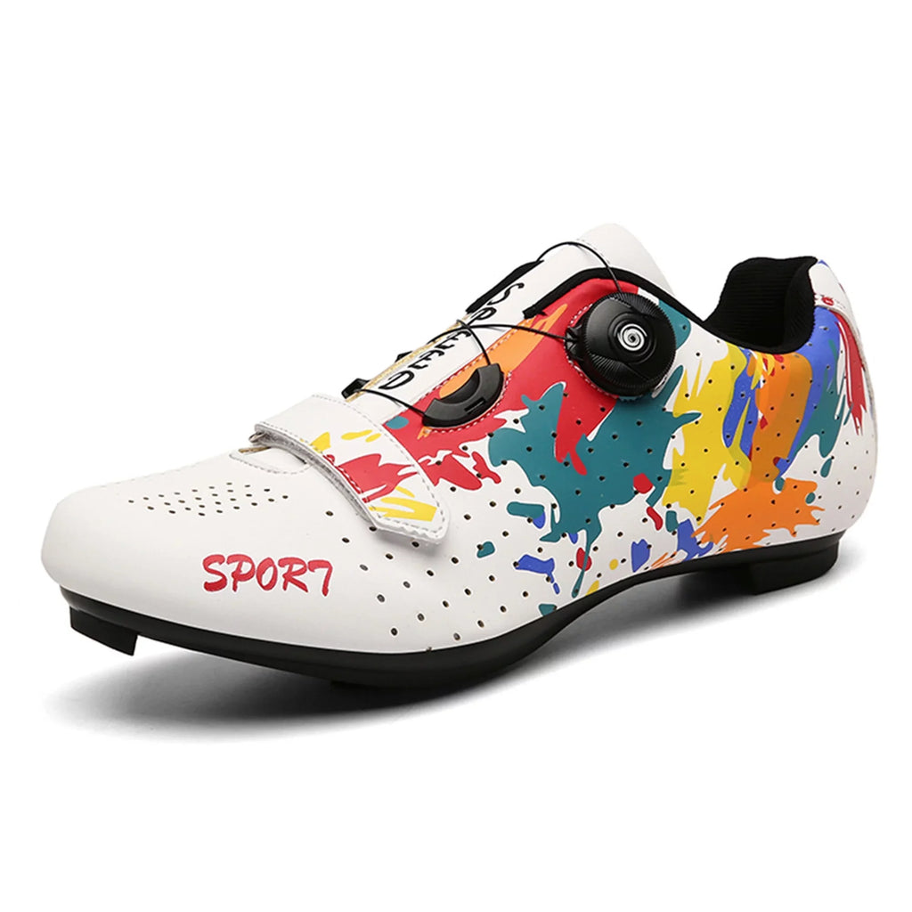 BETOOSEN Mens womens road cycling shoes MTB bike shoe Indoor riding cycling Exercise Shoes with quick lace suitable with SPD Dual Cleat
