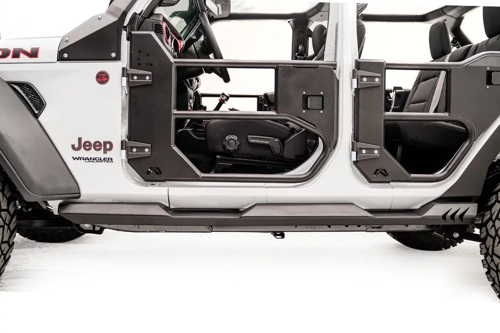 18-C WRANGLER JL LIGHTWEIGHT ROCK SLIDERS Fits select: 2023 JEEP WRANGLER, 2021 JEEP WRANGLER UNLIMITED SPORT
