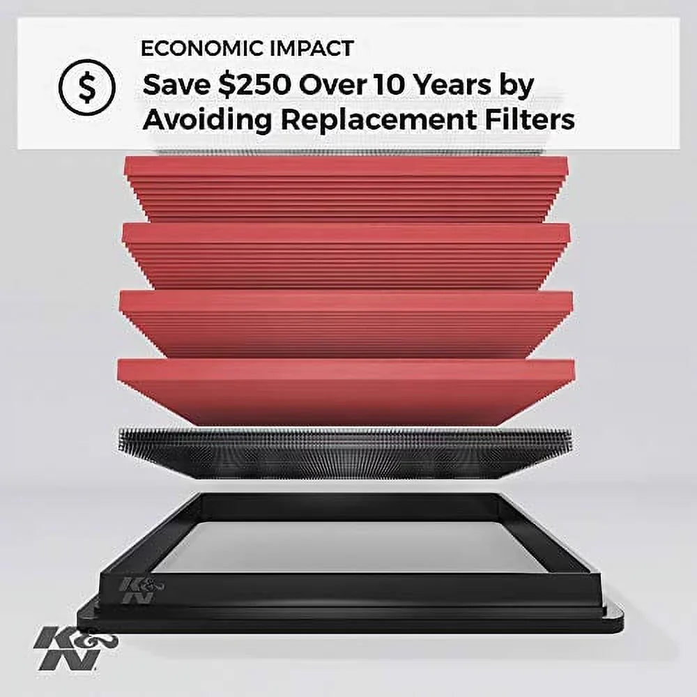 K&N 33-2260 Engine Air Filter: High Performance, Premium, Washable, Replacement: 2001 - 2014 /Lexus (Kluger, Highlander, Camry Hybrid, Sienna, Alphard, Solara, Wisdom, ES 300, RX 300)