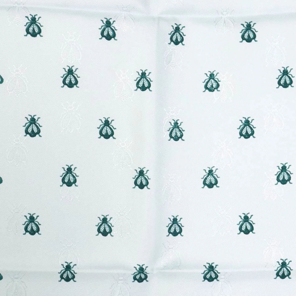 Pre-Owned HERMES Scarf Silk Light Blue/Green Unisex (Good)