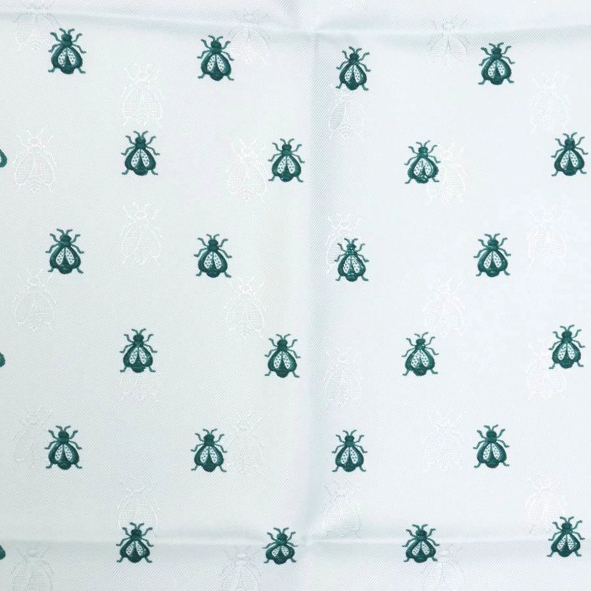 Pre-Owned HERMES Scarf Silk Light Blue/Green Unisex (Good)