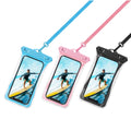 Urbanx Universal Waterproof Phone Pouch Cellphone Dry Bag Case Designed For ZTE Axon 9 Pro Perfect Fit for All Other Smartphones Up To 7" - 3 Cases - Mixed Colors