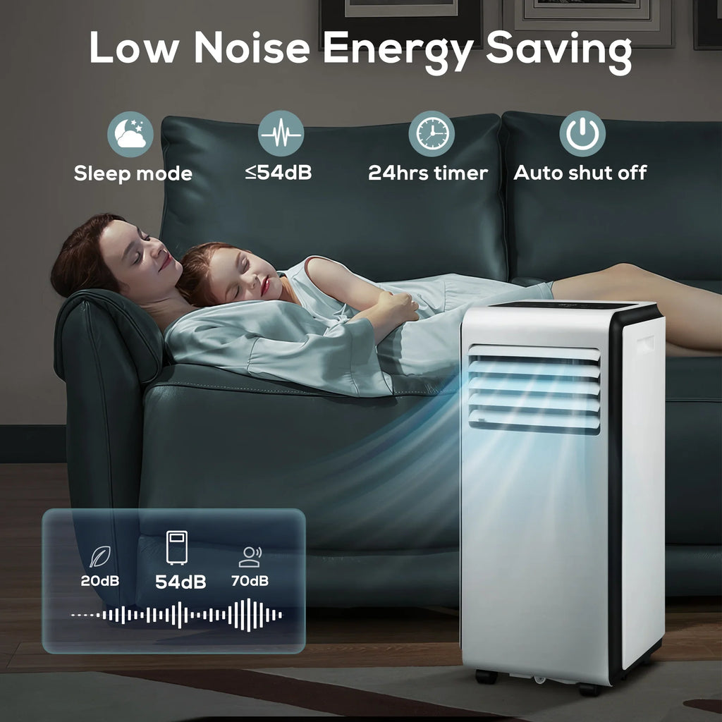 KISSAIR 6,000 BTU (10,000 BTU ASHARE) Portable Air Conditioner, Dehumidifier, Fan, 3 in 1 AC with 24-Hour Timer